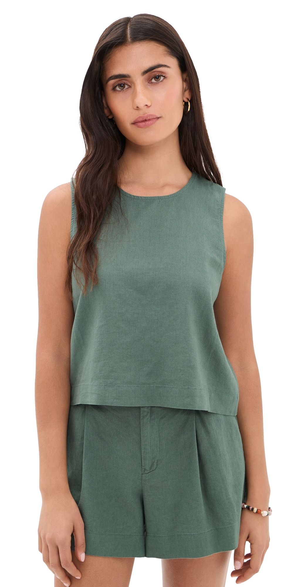Z Supply Sloane Linen Top Everglade XL