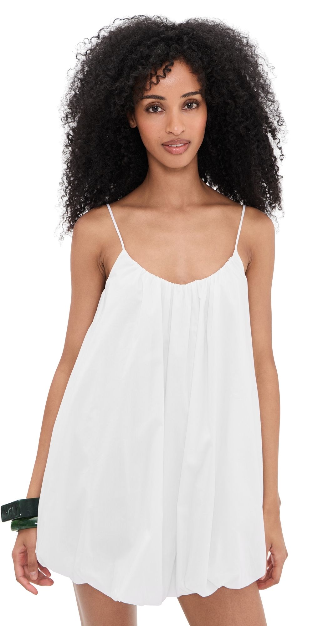 CAROLINE CONSTAS Riley Bubble Hem Mini Dress White XS