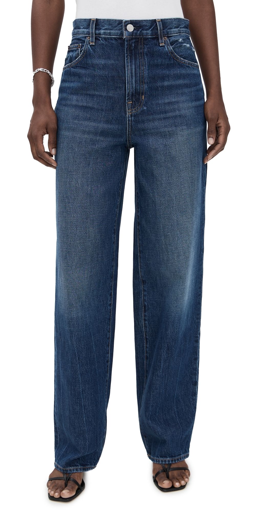 A. L.C. The 747 Relaxed Wide Jeans Dark Classic Blue 24
