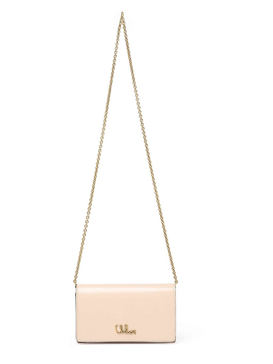 Women's Iconic Logo Leather Crossbody Bag - Cement Pink