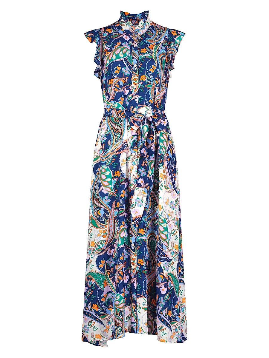 Women's Sadie Paisley Floral Maxi Dress - Size 8