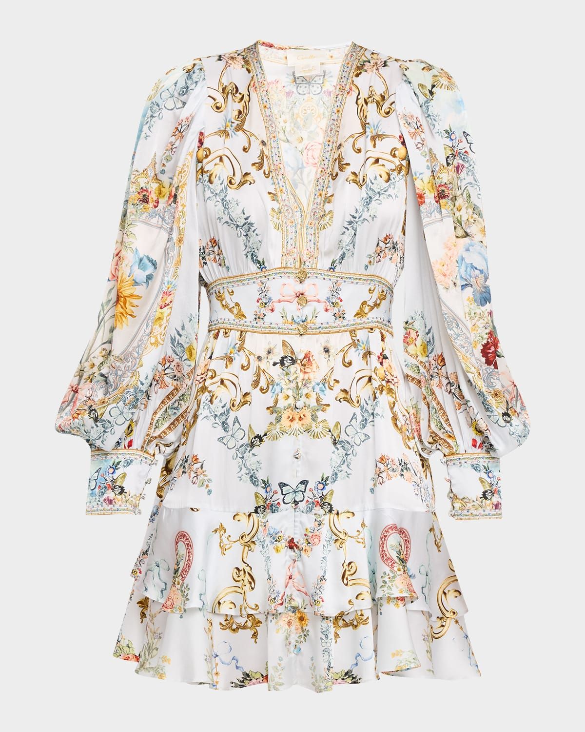 Seville Sweetheart Button-Front Frill Dress