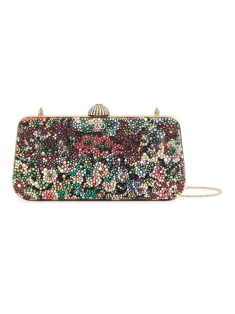 Women's Carry Secrets Minaudiere Clutch with Apres L'hiver Rhinestone Motif - Multicoloured