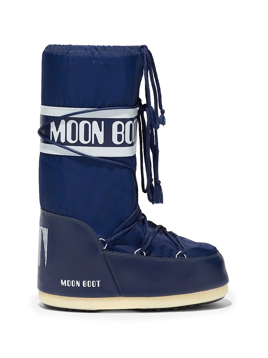 Moon Boot Girl's Little Kid's Icon Padded Nylon Boots - Blue - Size 10.5 (Child)