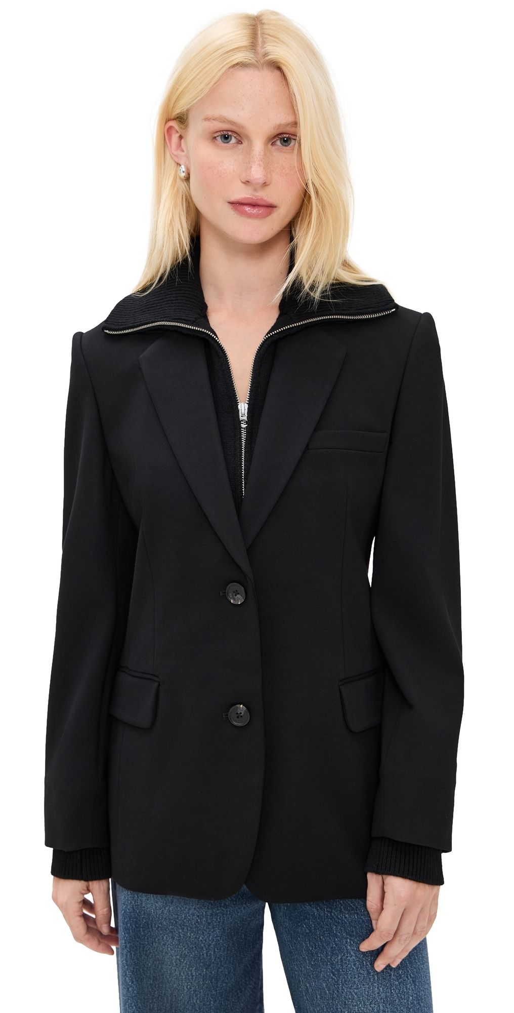 rag & bone Frank Ponte Blazer Black 0