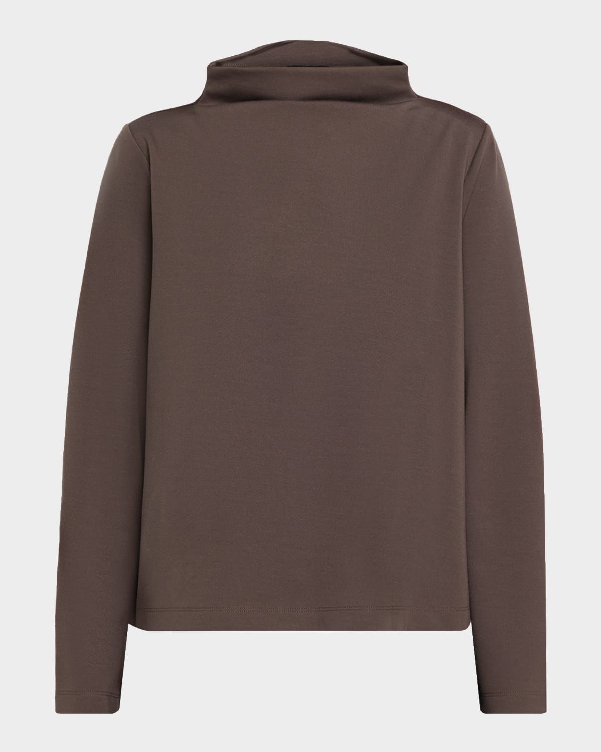 Funnel-Neck Lightweight Ponte Top