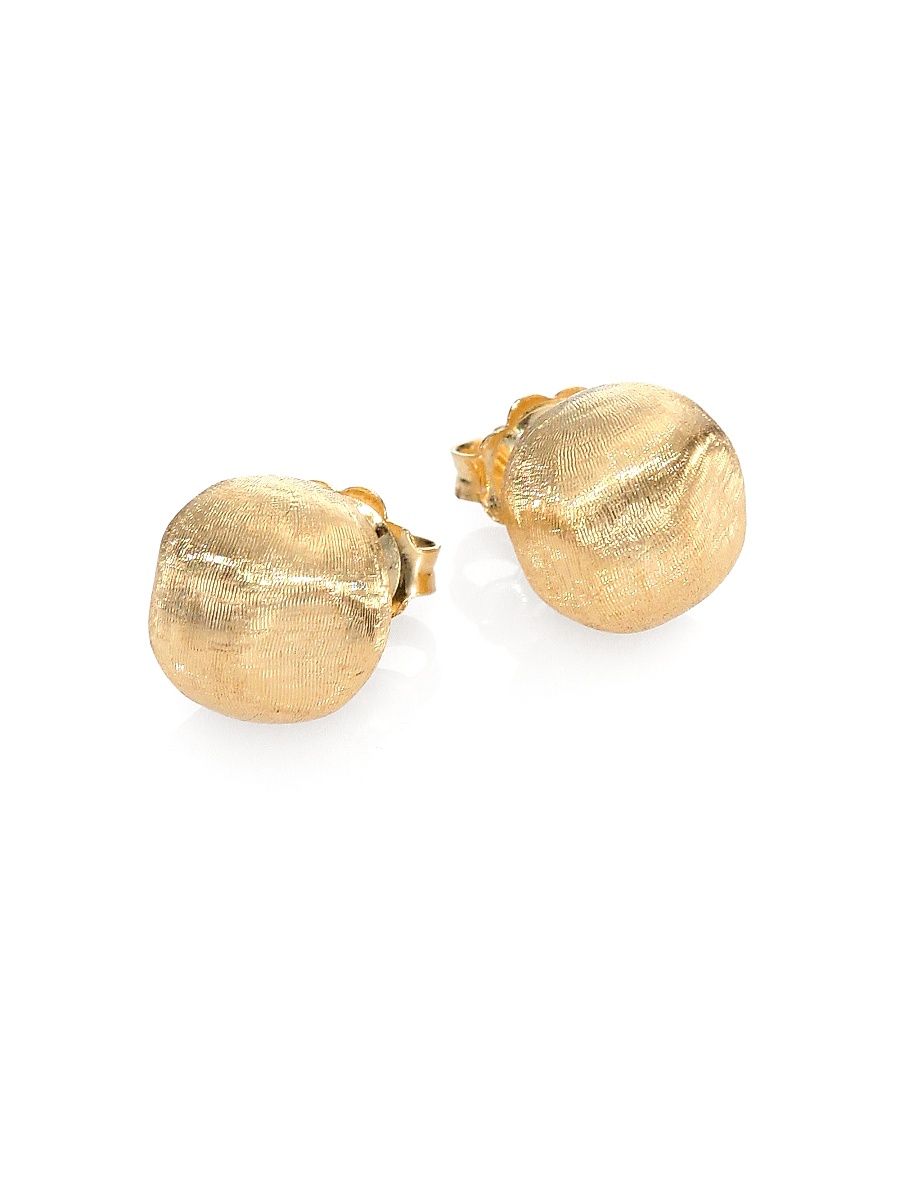 Women's 18K Yellow Gold Ball Stud Earrings - Gold