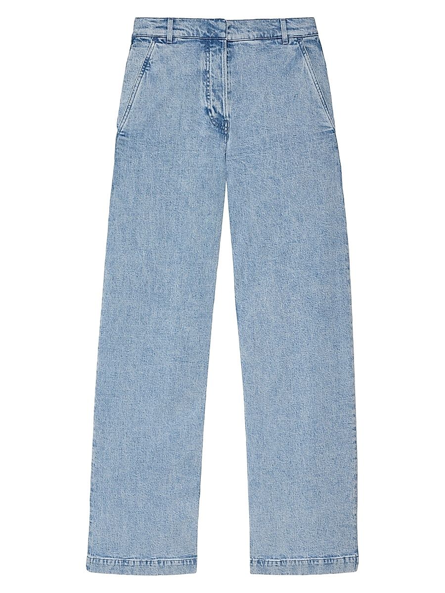 Women's Carpenter Denim Pants - Light Blue - Size 18