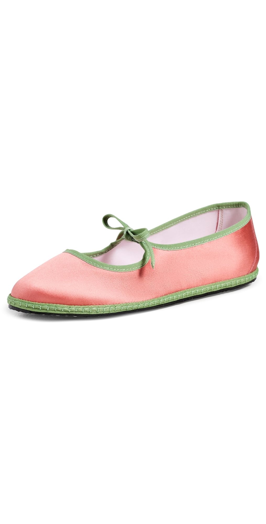 ViBi VENEZiA Brigitte Silk Mary Jane Flats Salmone 40
