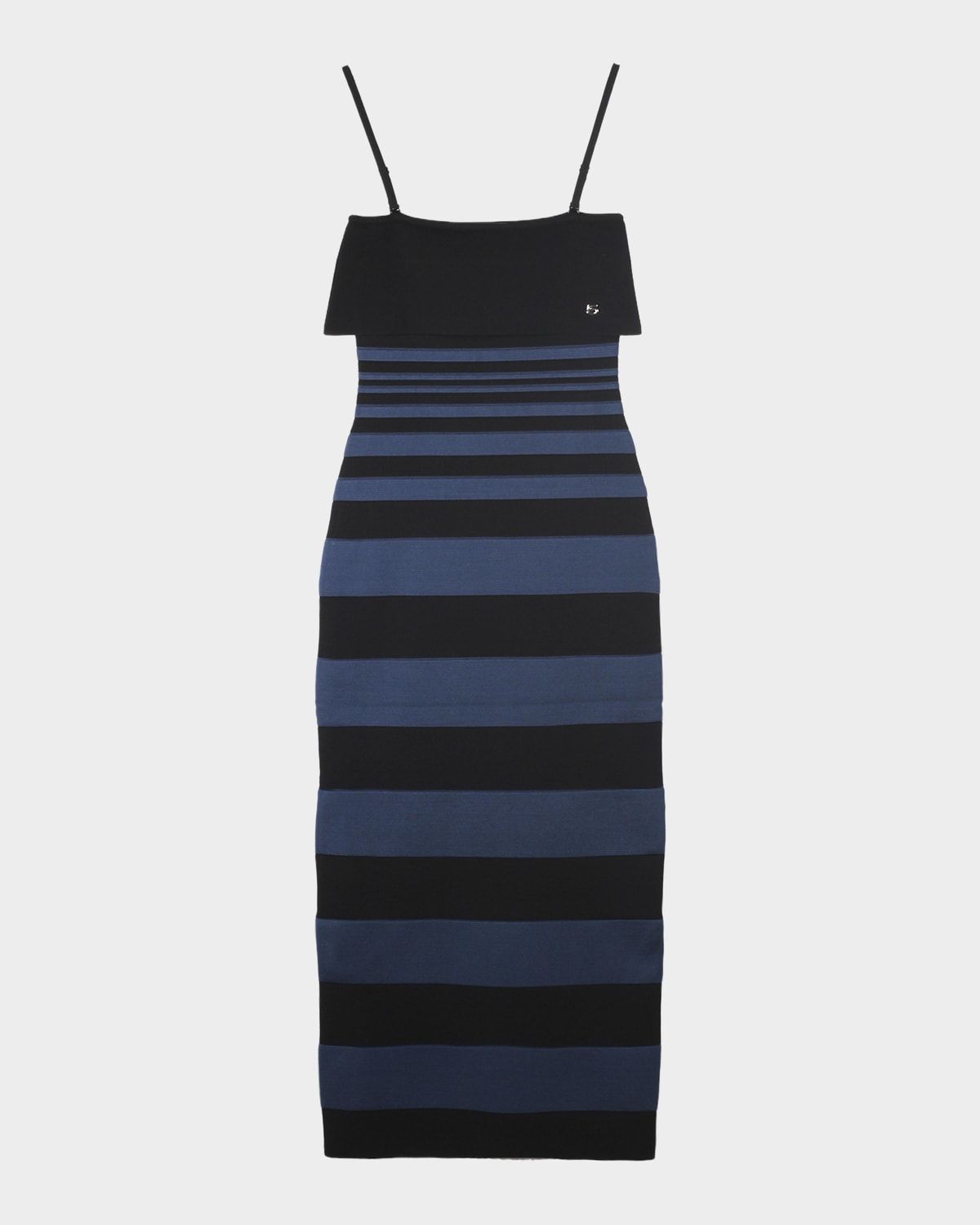 Daphne Striped Bandage Midi Dress