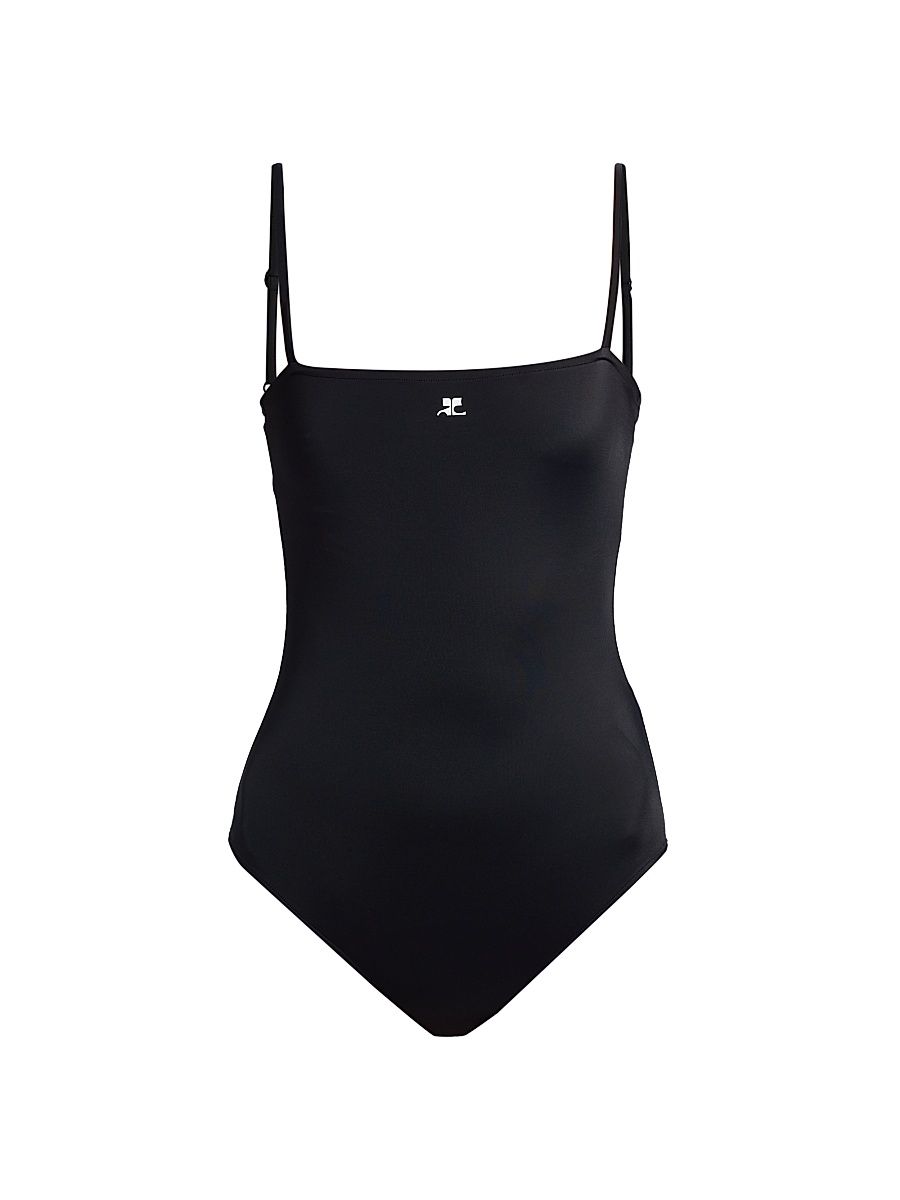 Women's AC Tech Crêpe One-Piece Swimsuit - Black - Size XL