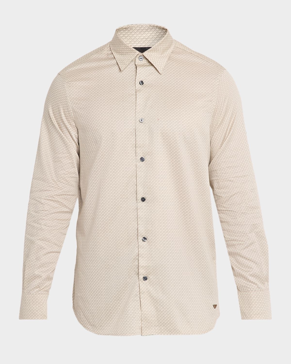 Men & apos;s Cotton Stretch Micro-Abstract Sport Shirt