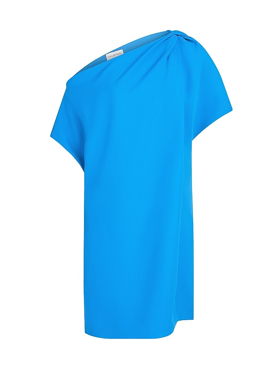 Women's Karsyn One-Shoulder Crepe Minidress - Ocean - Size 8