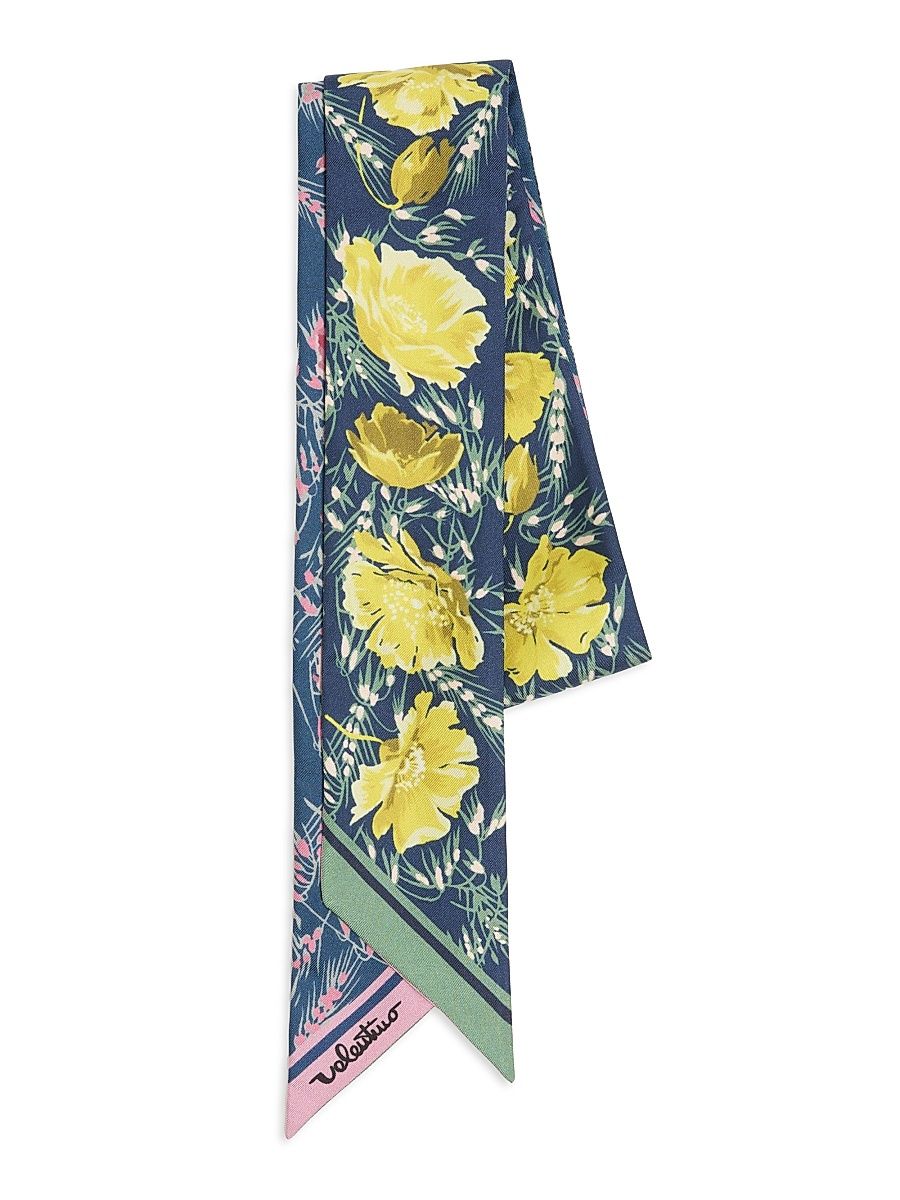 Women's Apres L'hiver Poppies Bandeau Scarf in Silk