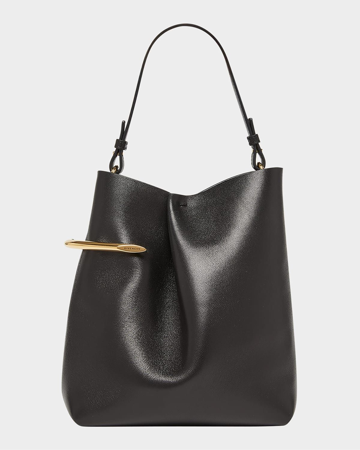 Pinch Top-Handle Bag in Grain Leather