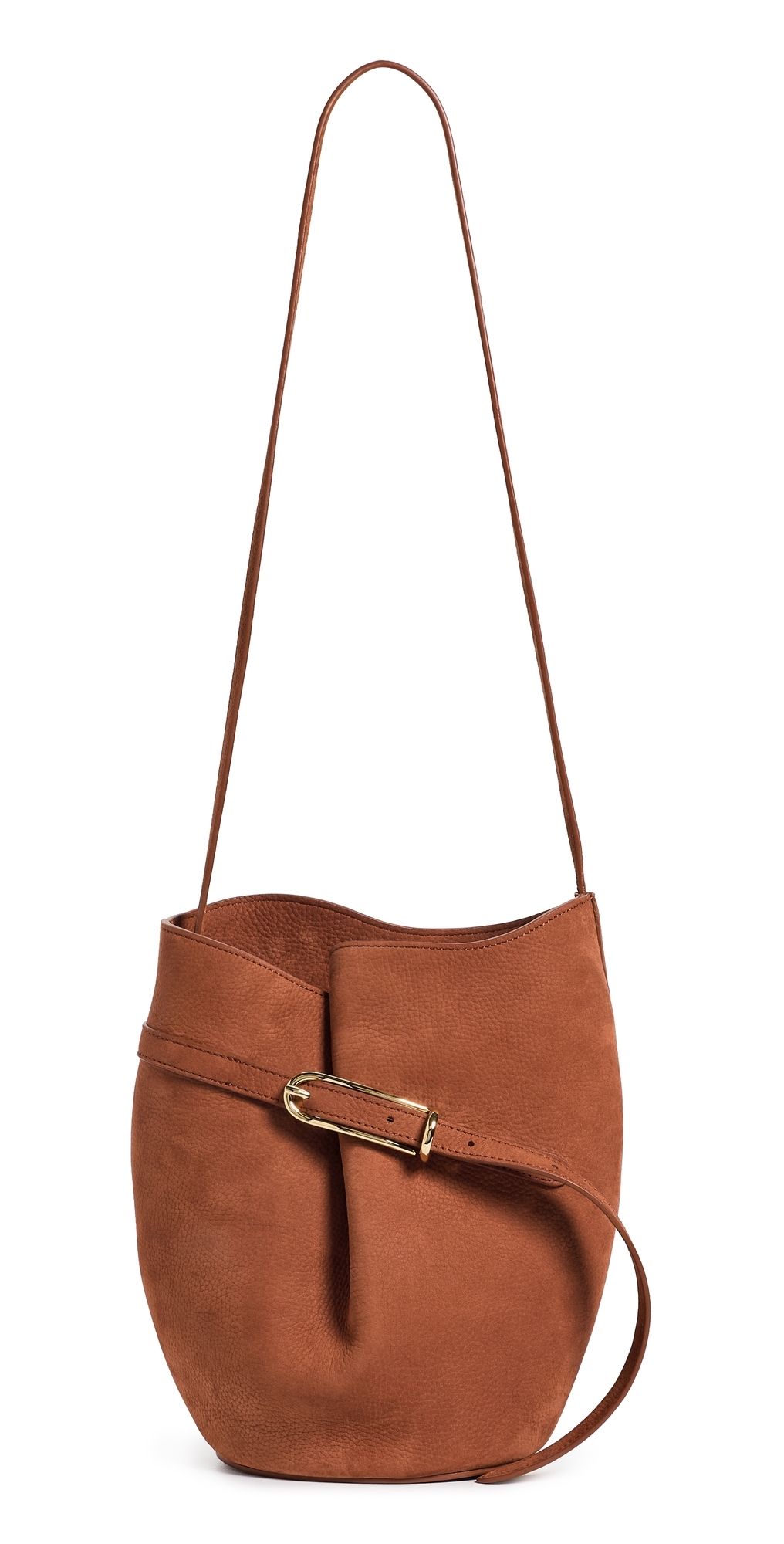 Liffner Belted Bucket Bag Rust Gold Hardware One Size