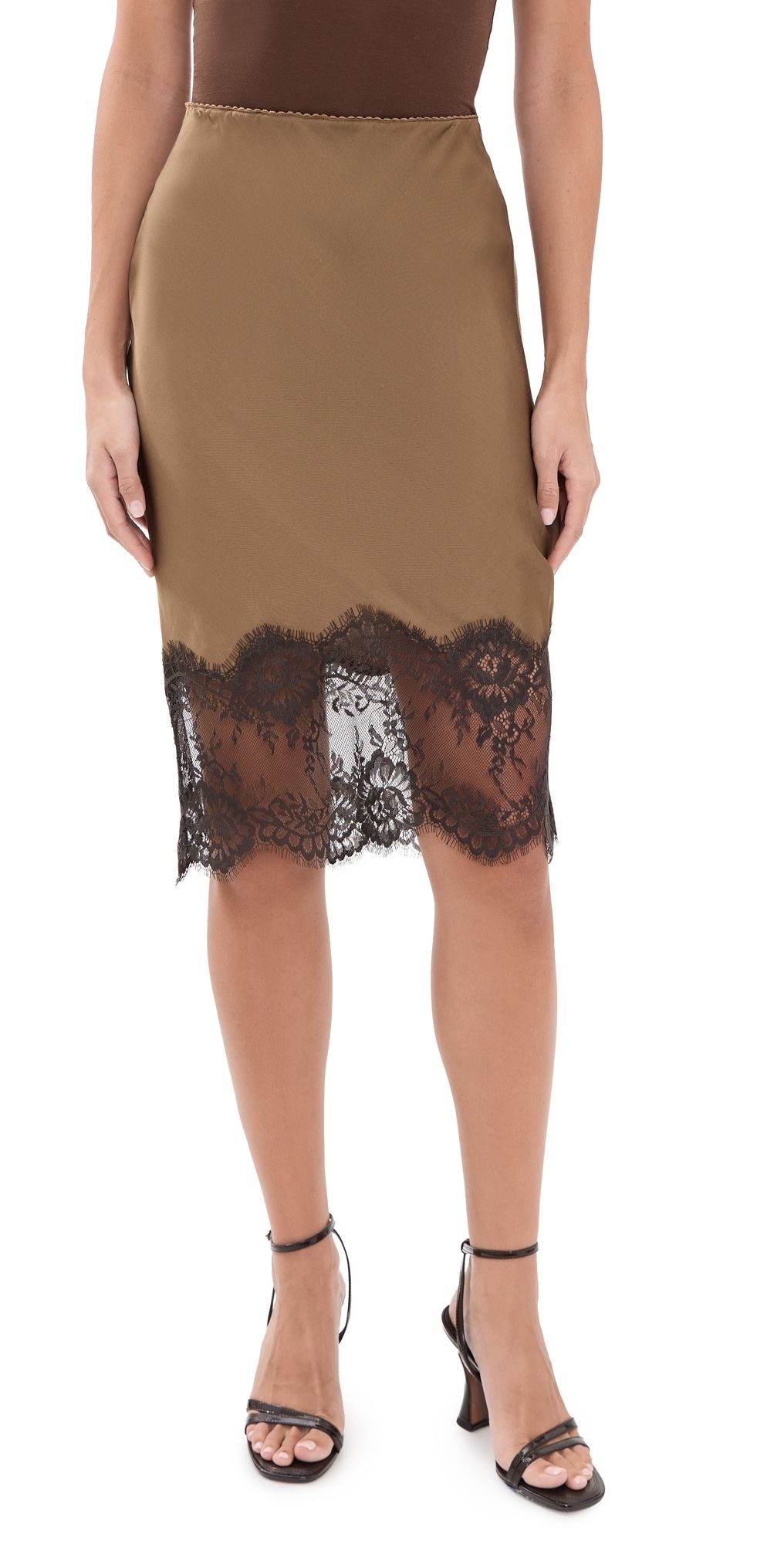 Herskind Herbert Satin Skirt Tobacco 42