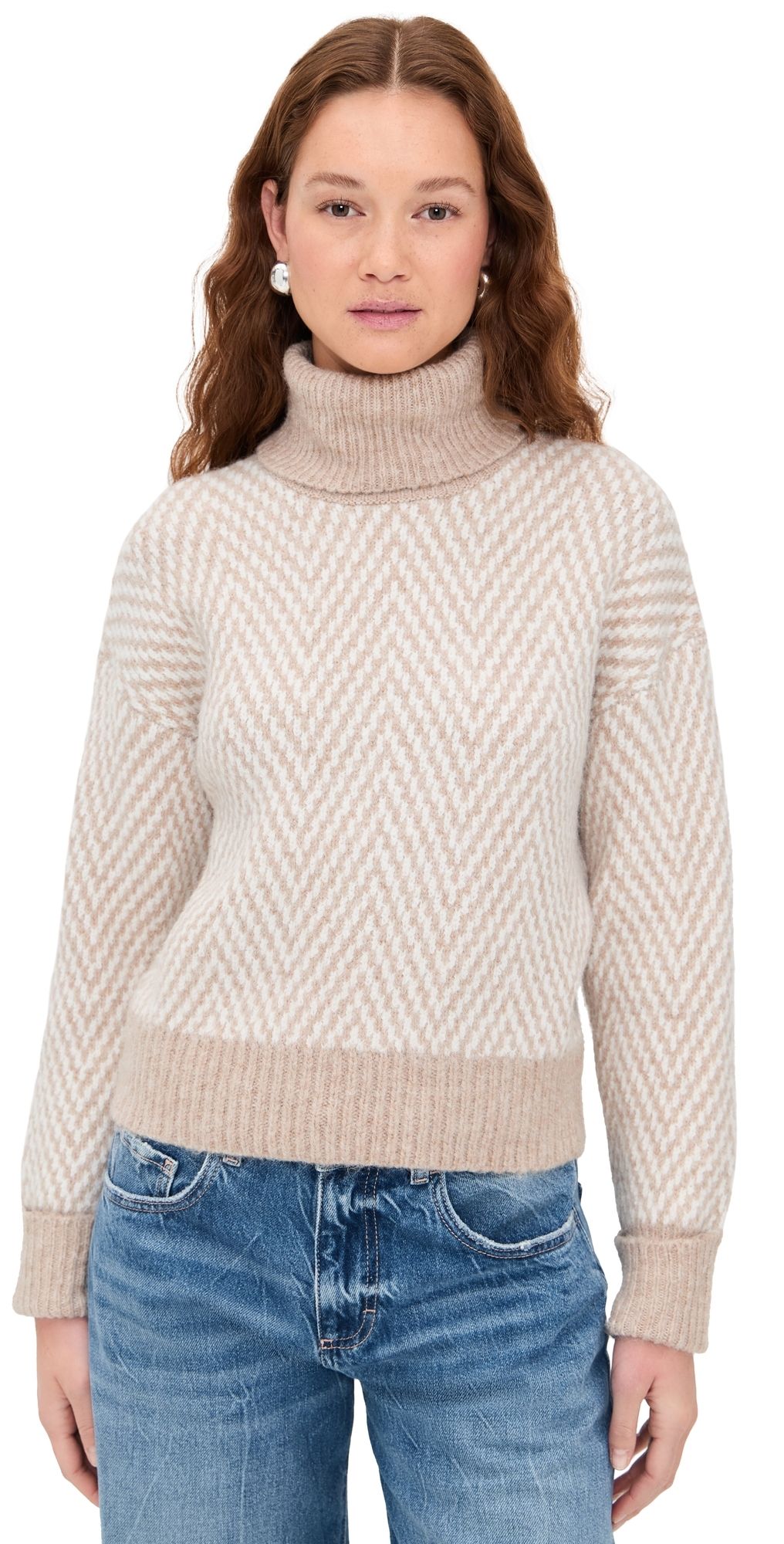 Z Supply Balkan Funnel Neck Sweater Smoked Heather M