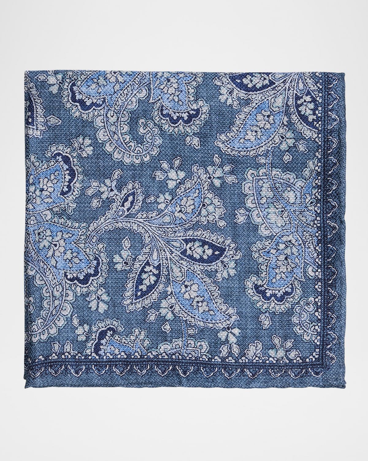 Men & apos;s Silk Paisley Pocket Square