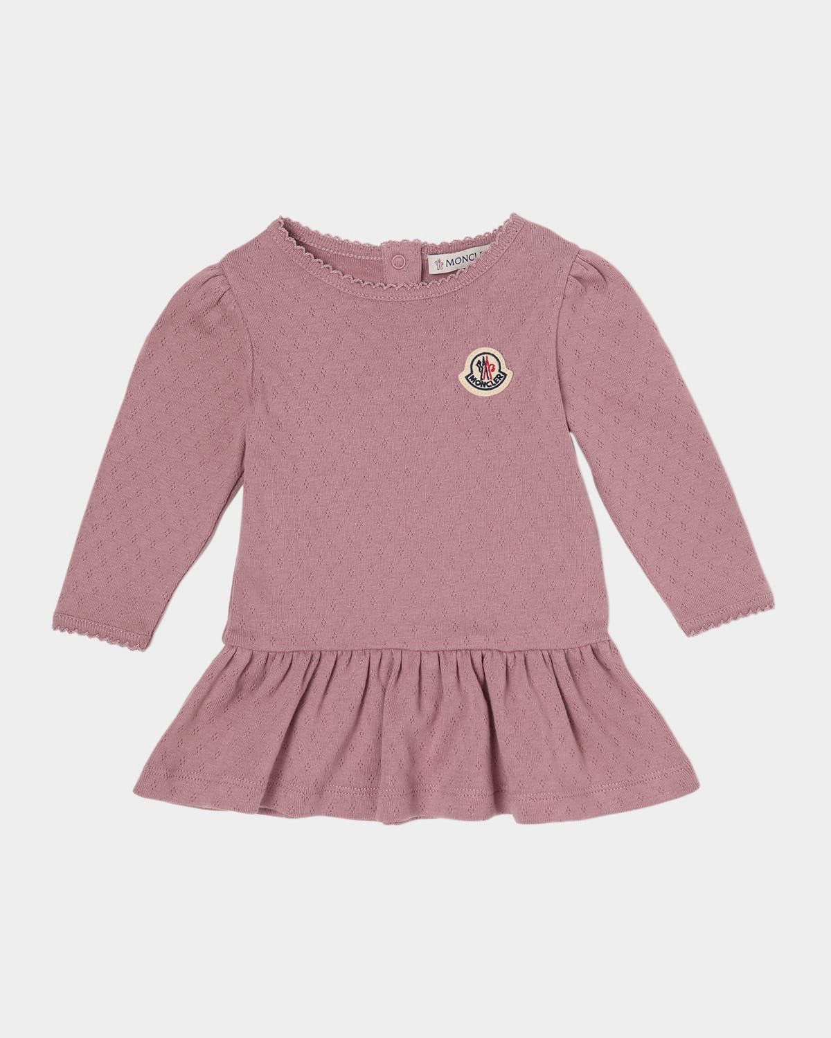 Girl & apos;s Pointelle Cotton Pleated-Skirt Dress, Size 3M-3