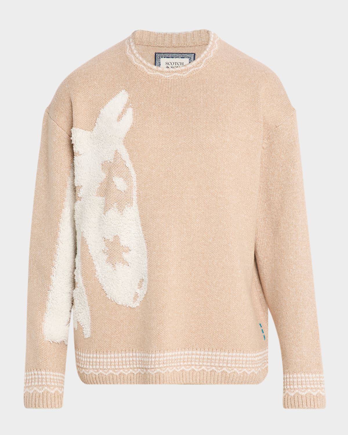 Men & apos;s Jacquard Loose Pullover Sweater