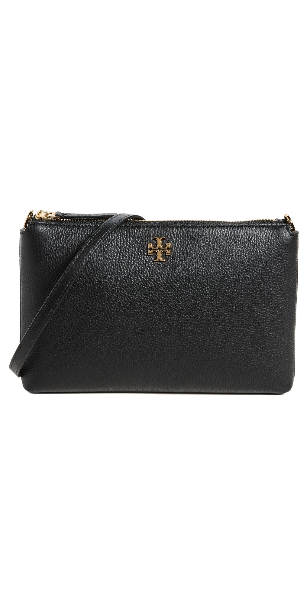 Tory Burch Mercer Pebbled Wallet Crossbody Black One Size