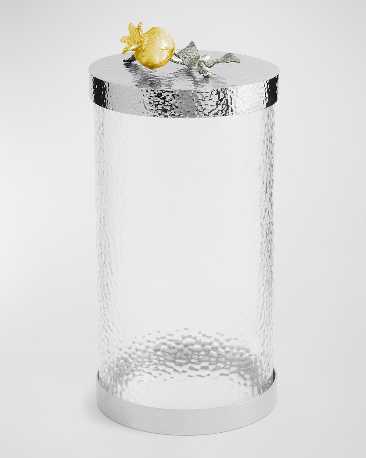 Pomegranate Silver & Gold Large Canister