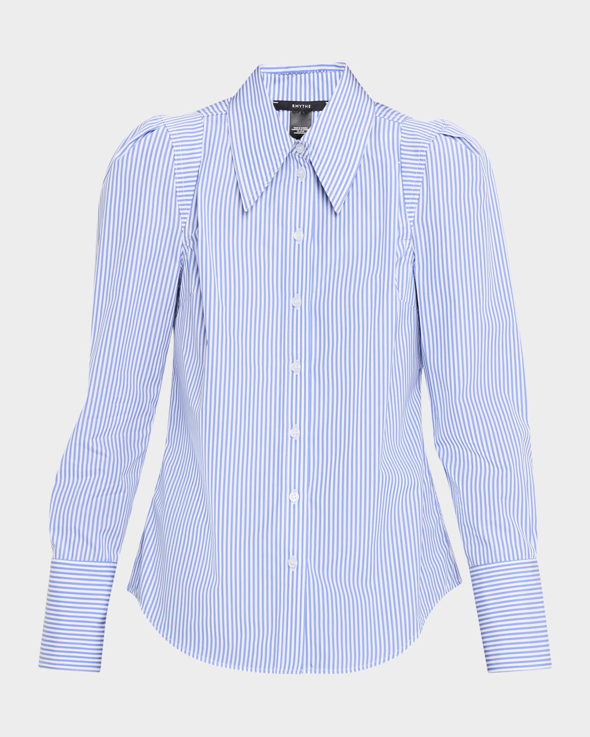 Striped Box Pleat Shirt