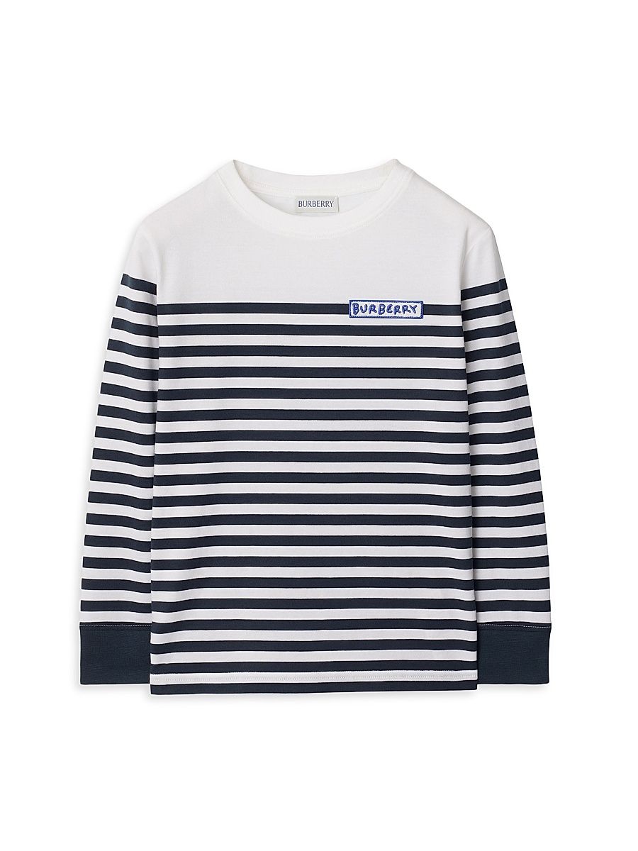 Little Boy's & Boy's Striped Long-Sleeve T-Shirt - Navy Black Stripe - Size 8