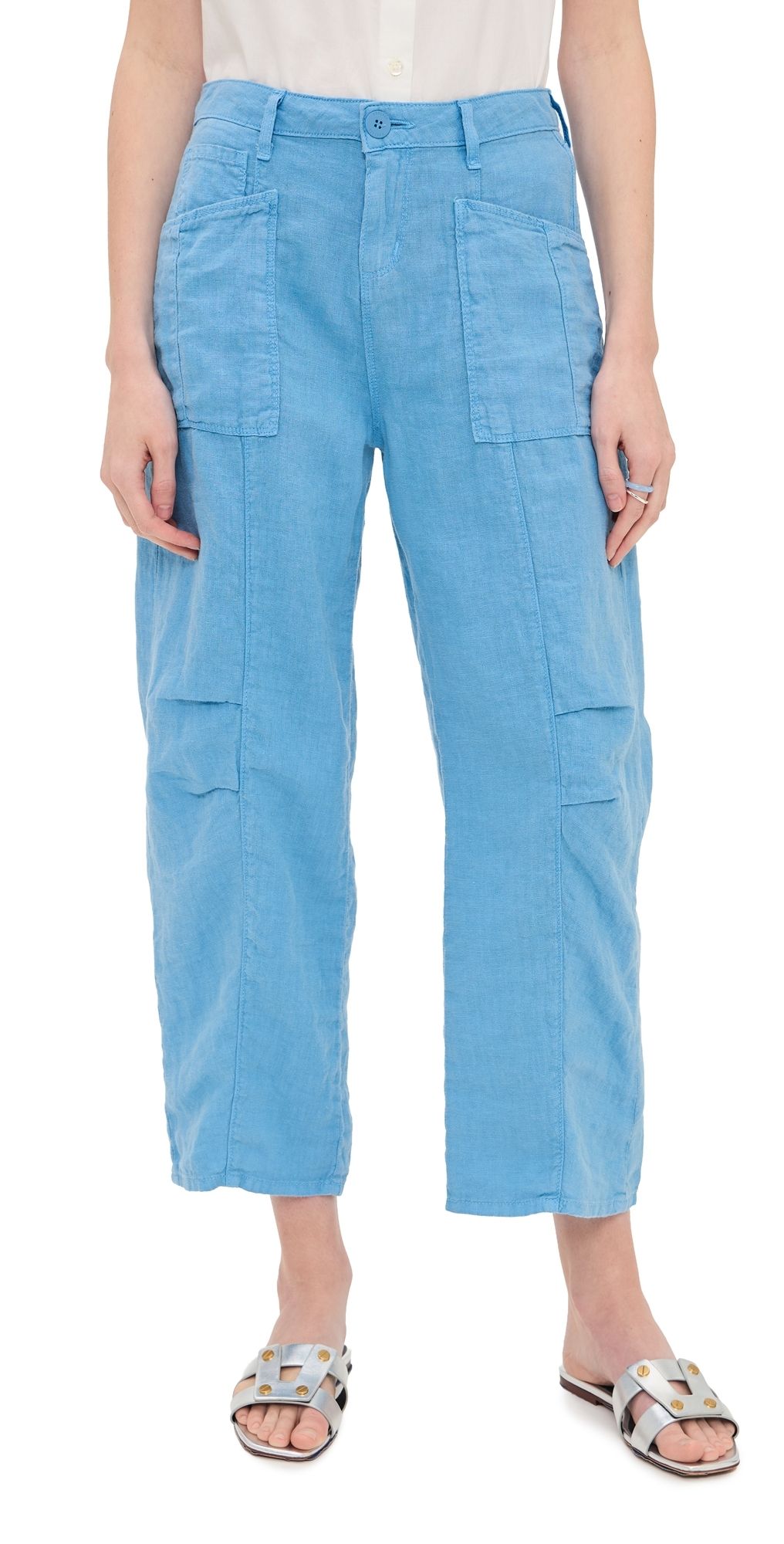 L'AGENCE Cody Rodeo Linen Pants Allure Blue 29