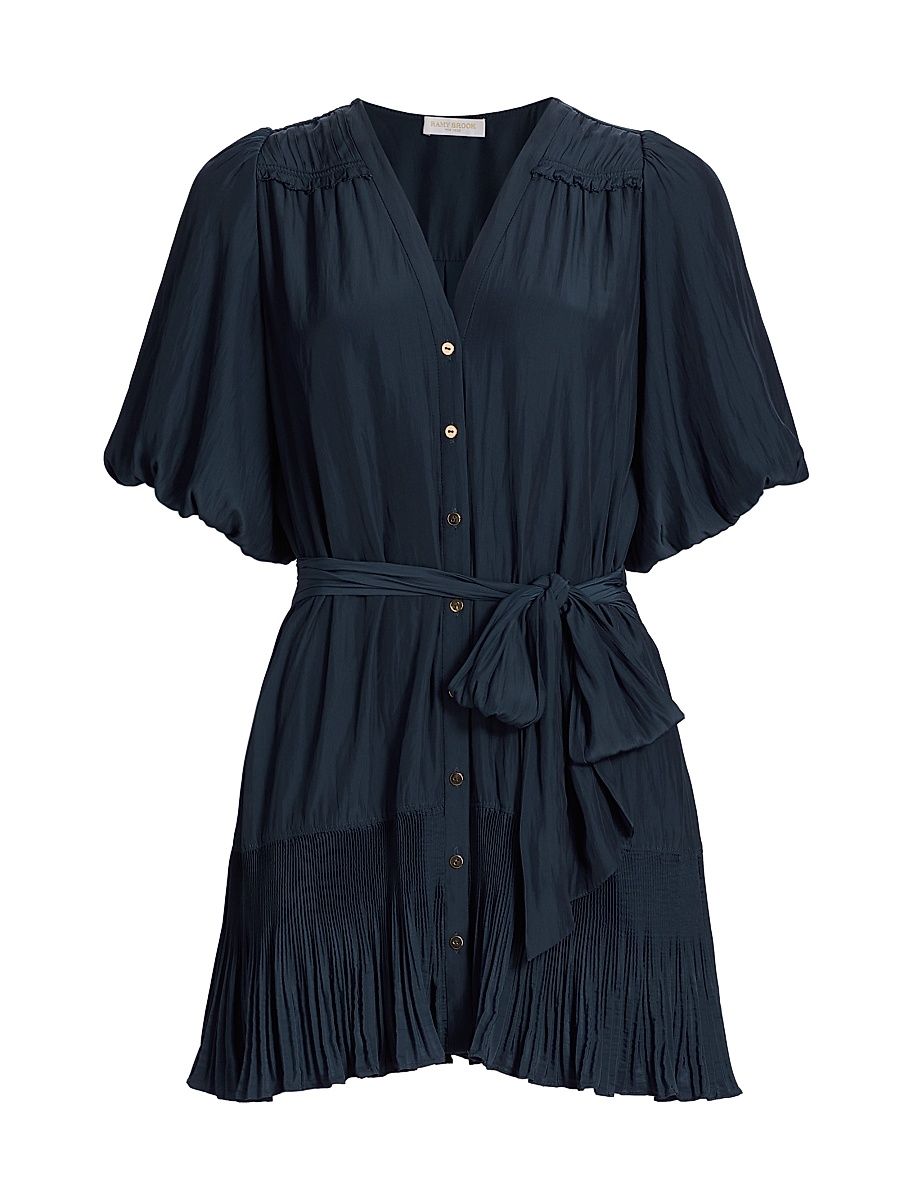 Women's Florencia Tie-Waist V-Neck Minidress - Spring Navy - Size XL