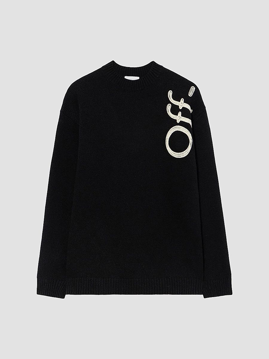 Men's Vertical Bookish Knit Crewneck Sweater - Black - Size XXL