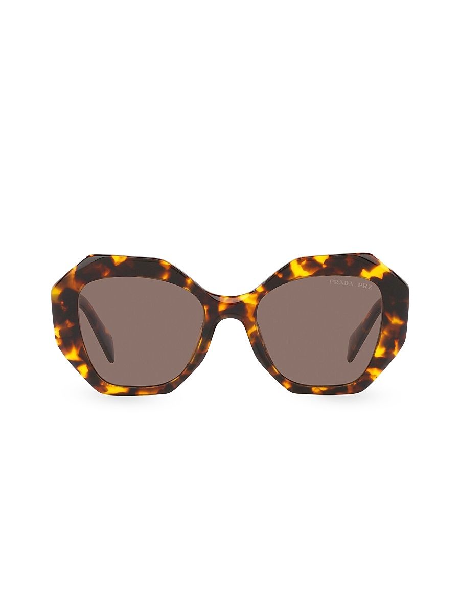 Women's 53MM Geometric Sunglasses - Tortoise