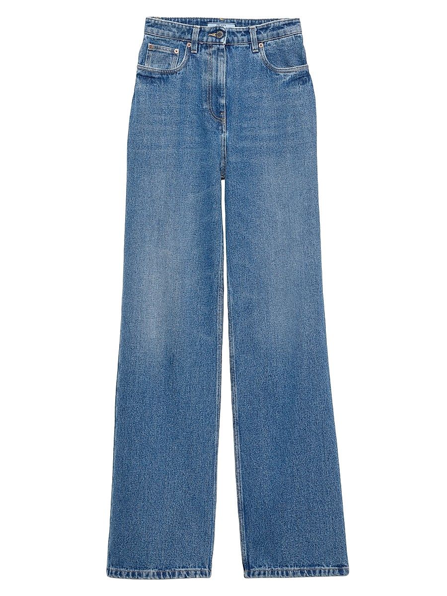 Women's Five-Pocket Denim Jeans - Blue - Size 28