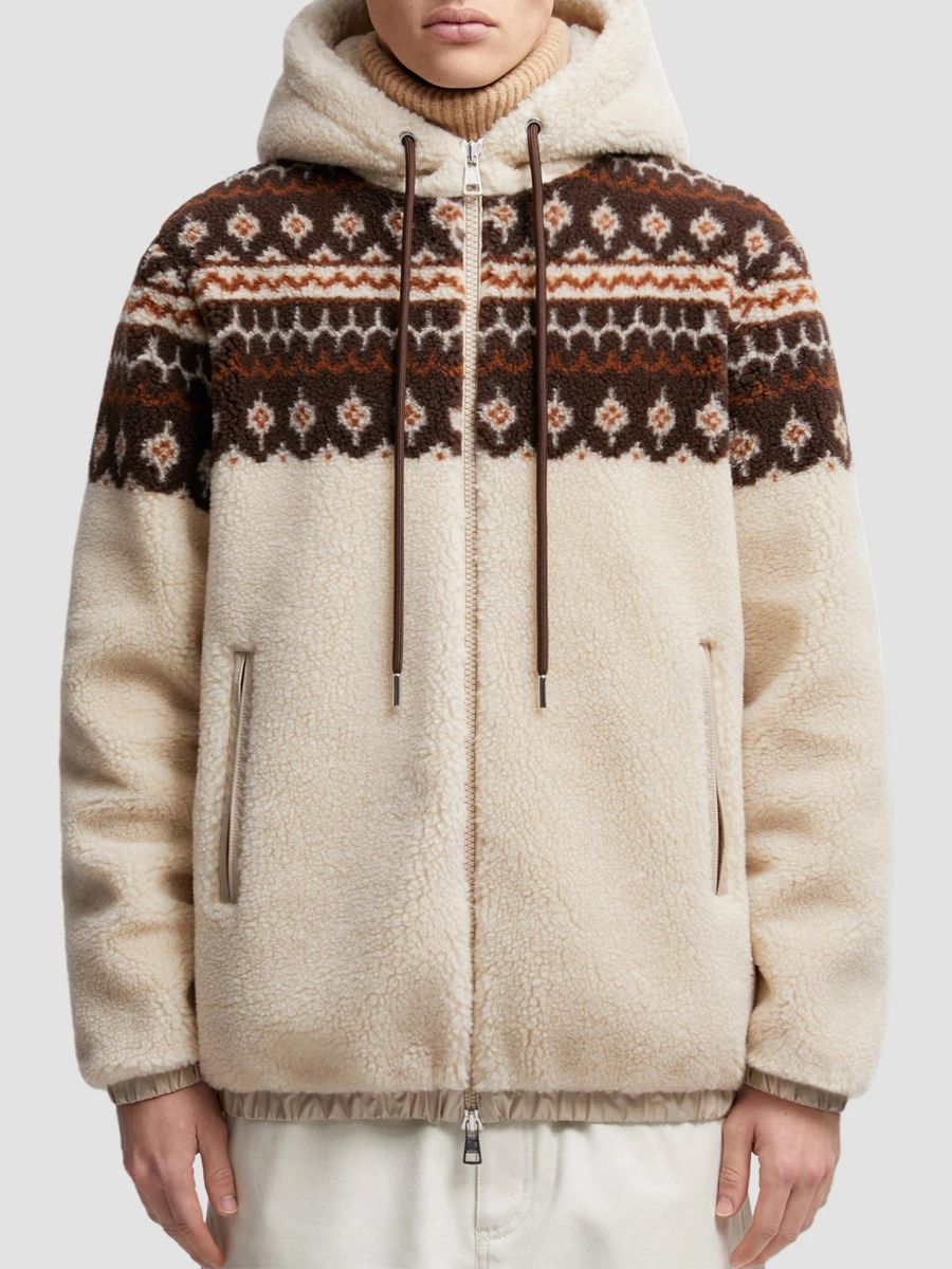 Moncler Men's Hoodie in Wool Blend - Multicolour - Size XXL