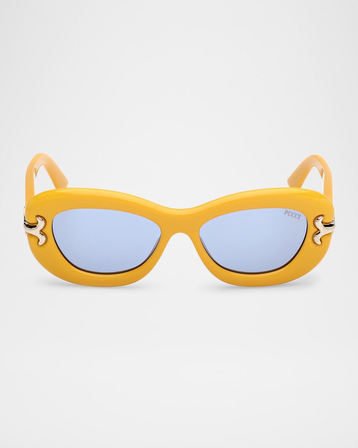 Filigree Acetate Oval Sunglasses