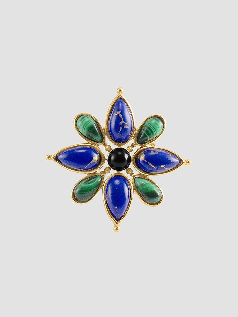 Women's Forza 18K-Gold-Plated & Multi-Gemstone Flower Ring - Gold - Size 8