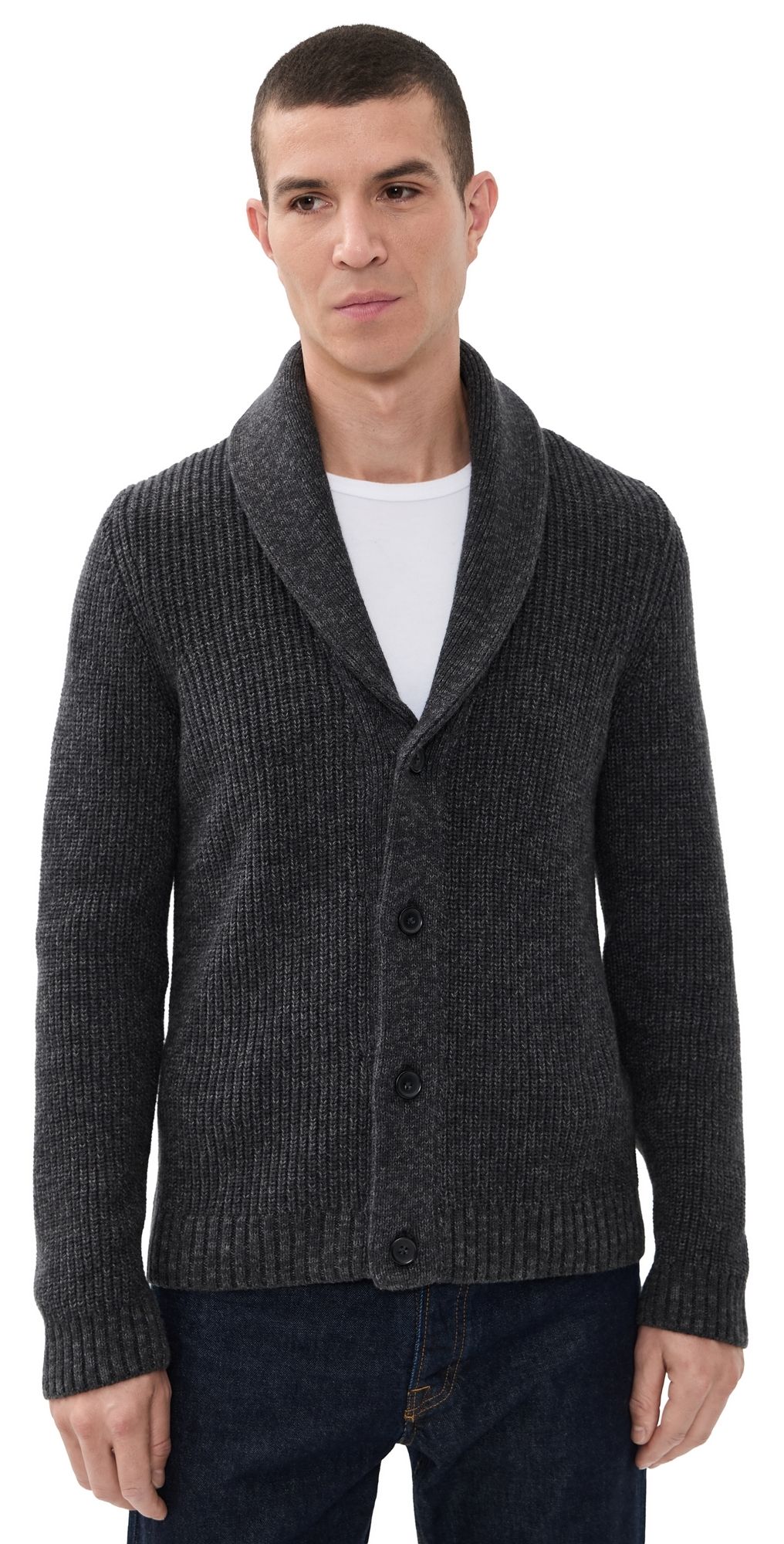 Marine Layer Inverness Sweater Cardigan Charcoal S