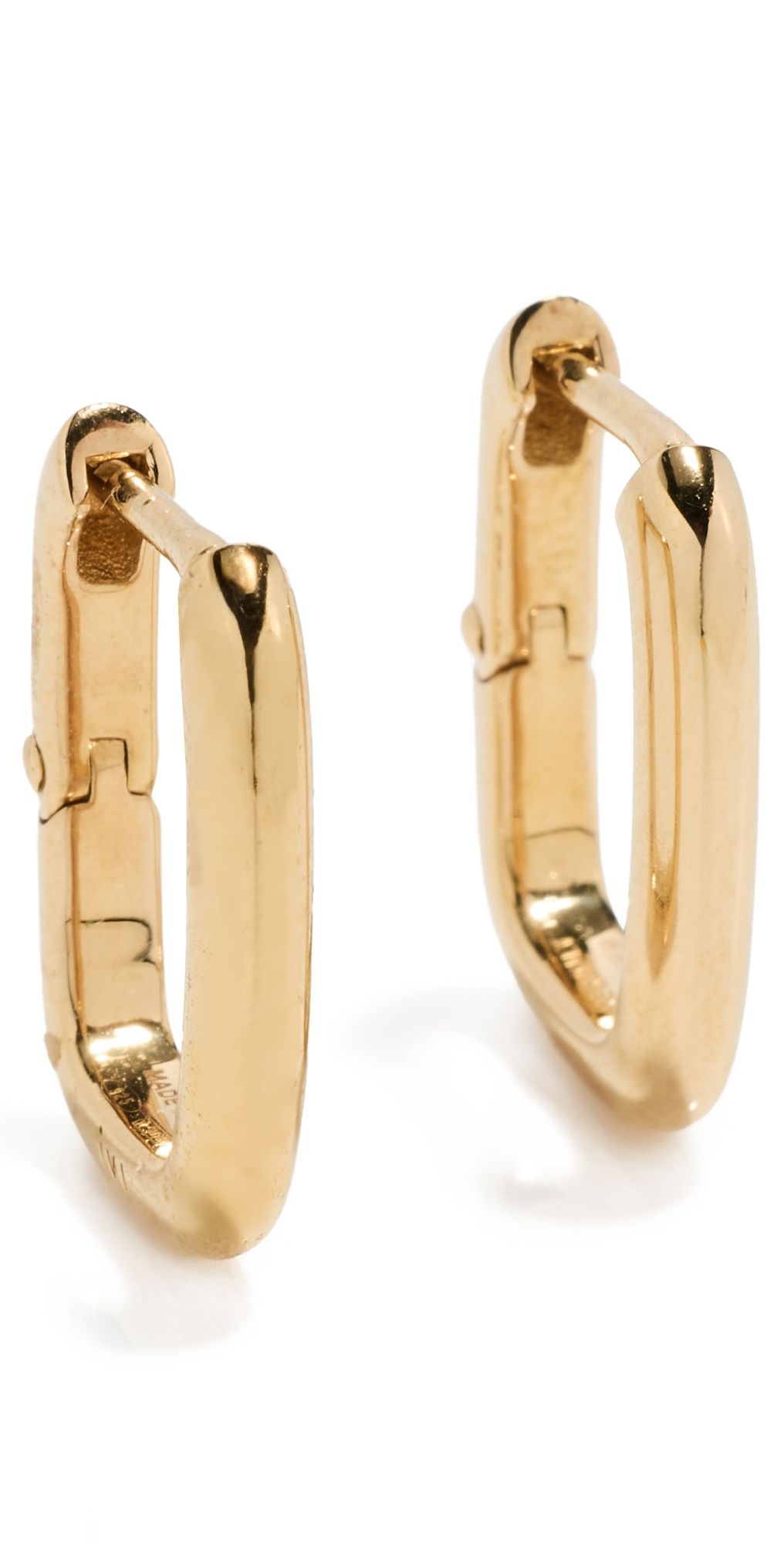 IVI Los Angeles Small Toy Link Hoops Yellow Gold One Size