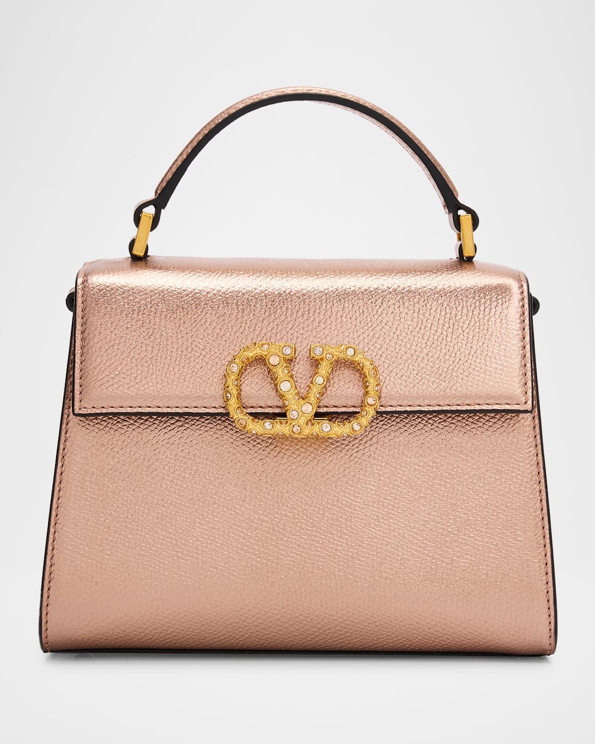 VSLING Mini Laminated Leather Top-Handle Bag