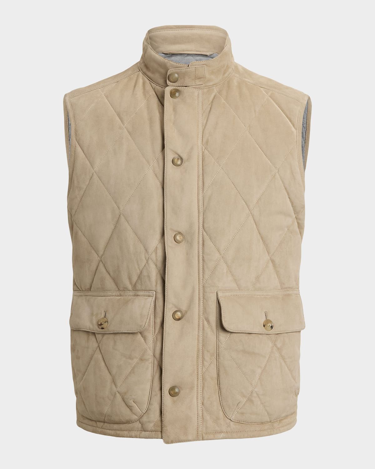 Men & apos;s Carleton Quilted Suede Vest