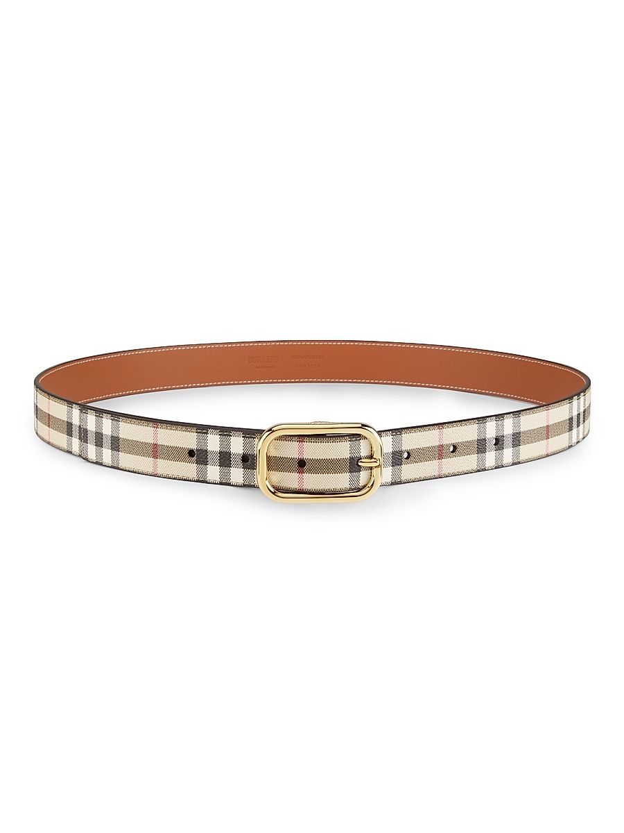 Women's Archive Check Belt - Archive Beige Gold - Size Small