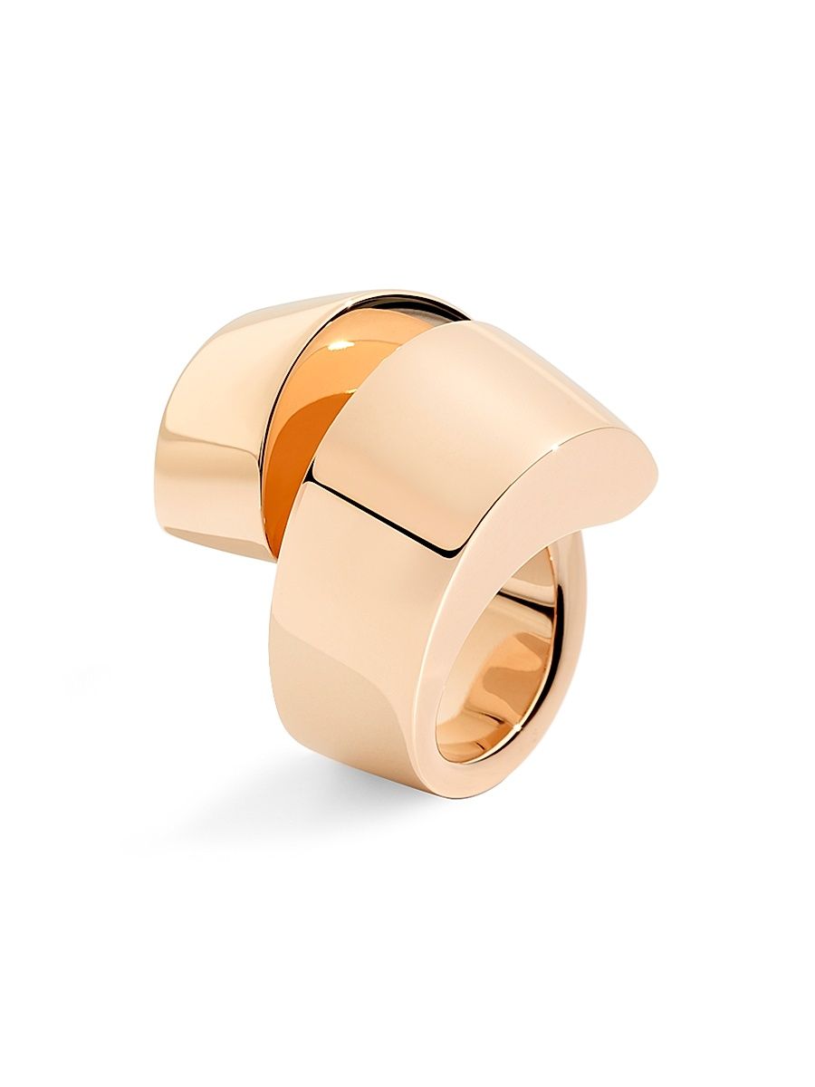 Women's Kiss 18K Rose Gold Ring - Size 6.75