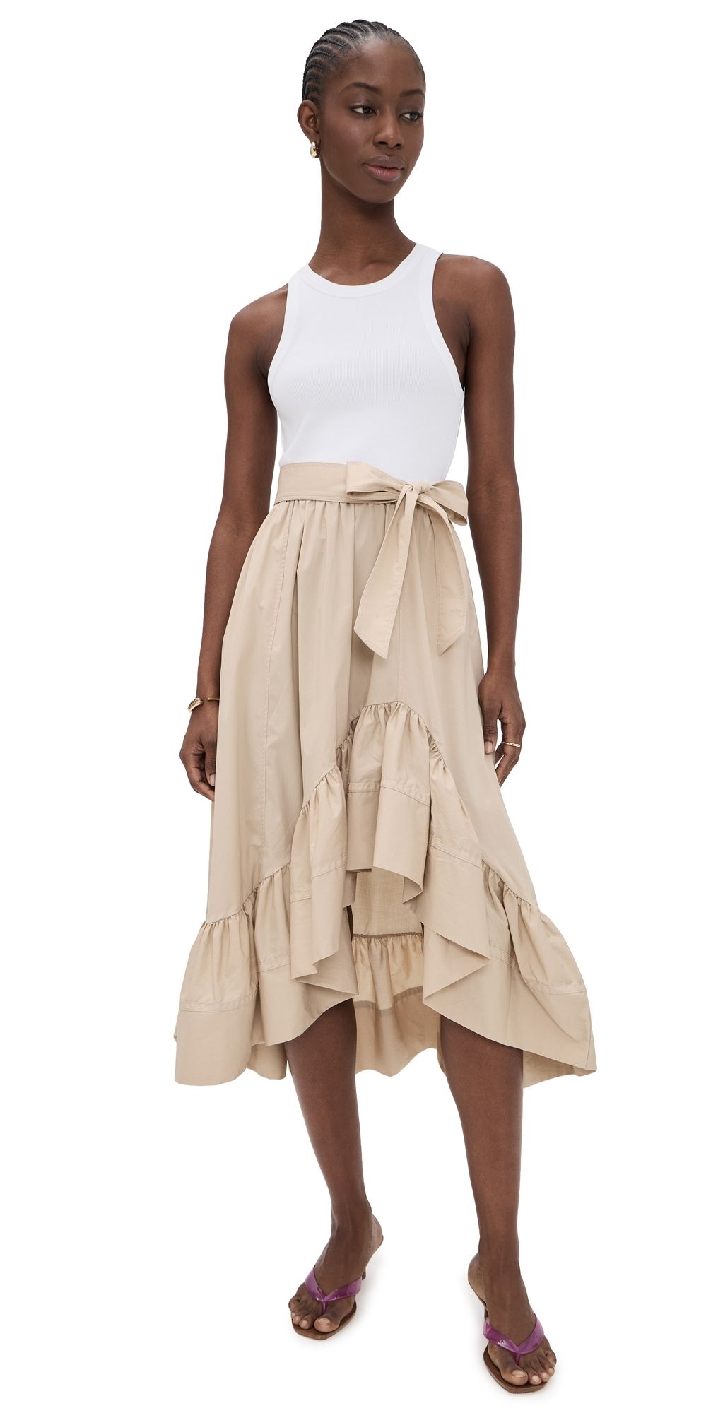 Cinq à Sept Zayla Dress White/Khaki XL