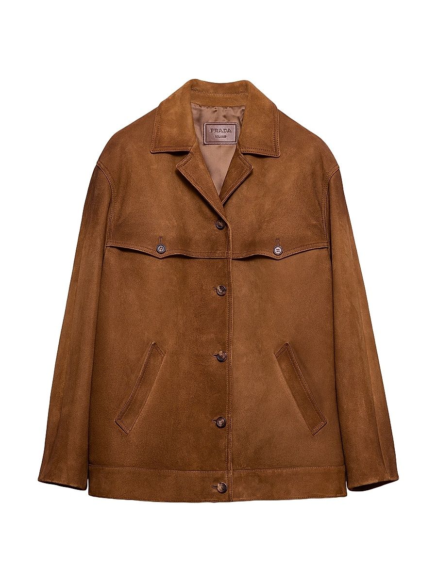 Women's Suede Jacket - Brown - Size 2