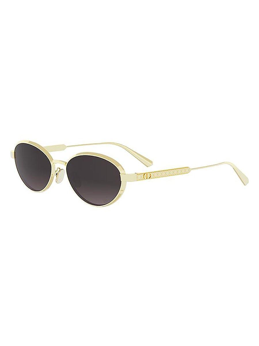 Women's DiorCannage R1U 53MM Oval Sunglasses - Gold Grey