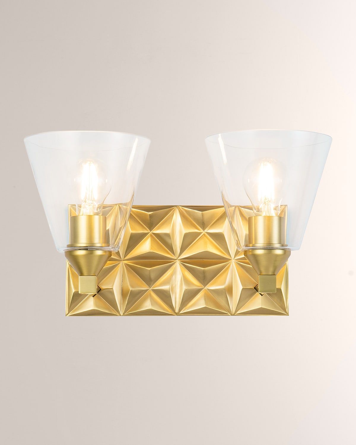 Alpha 2-Light Bath Vanity Light with Glass