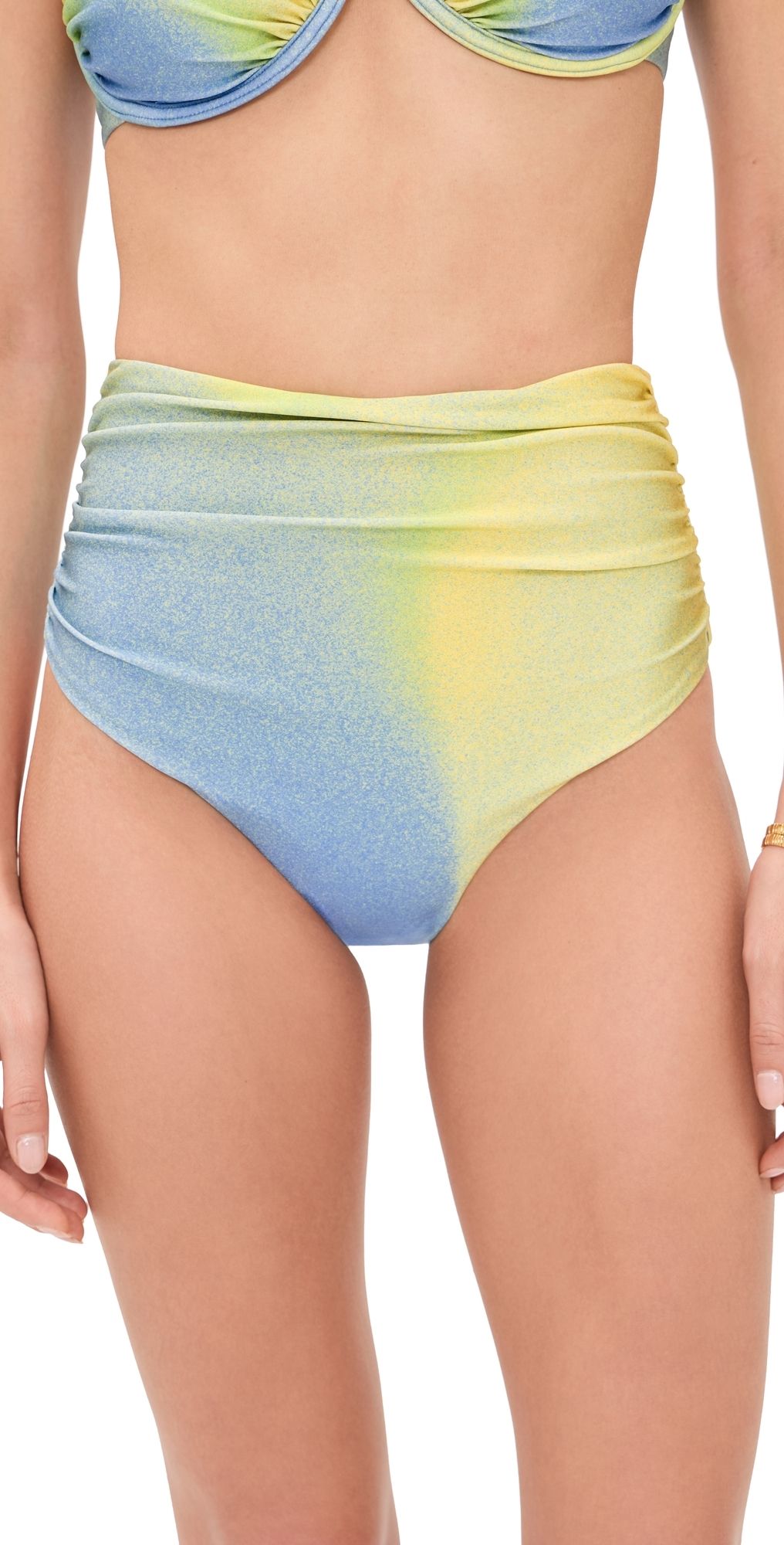 SIMKHAI Teya High Waisted Bikini Bottoms Golden Hour Twilight M