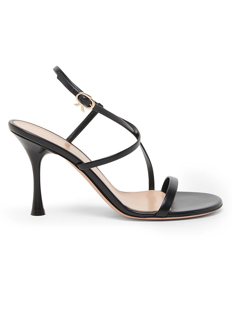 Women's Glove 85MM Leather Slingback Sandals - Black - Size 12