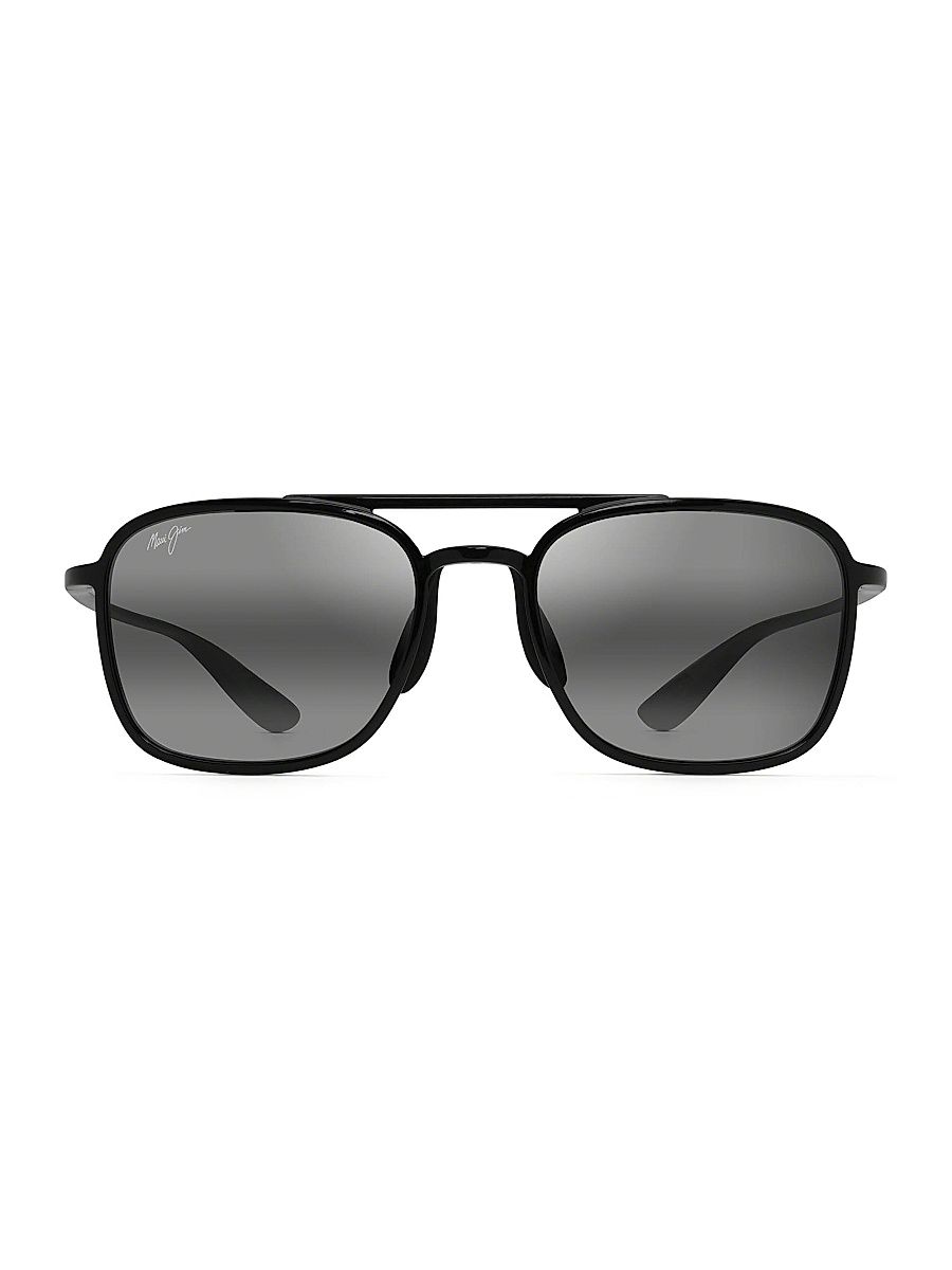 Men's Keokea 55MM Square Sunglasses - Black Grey